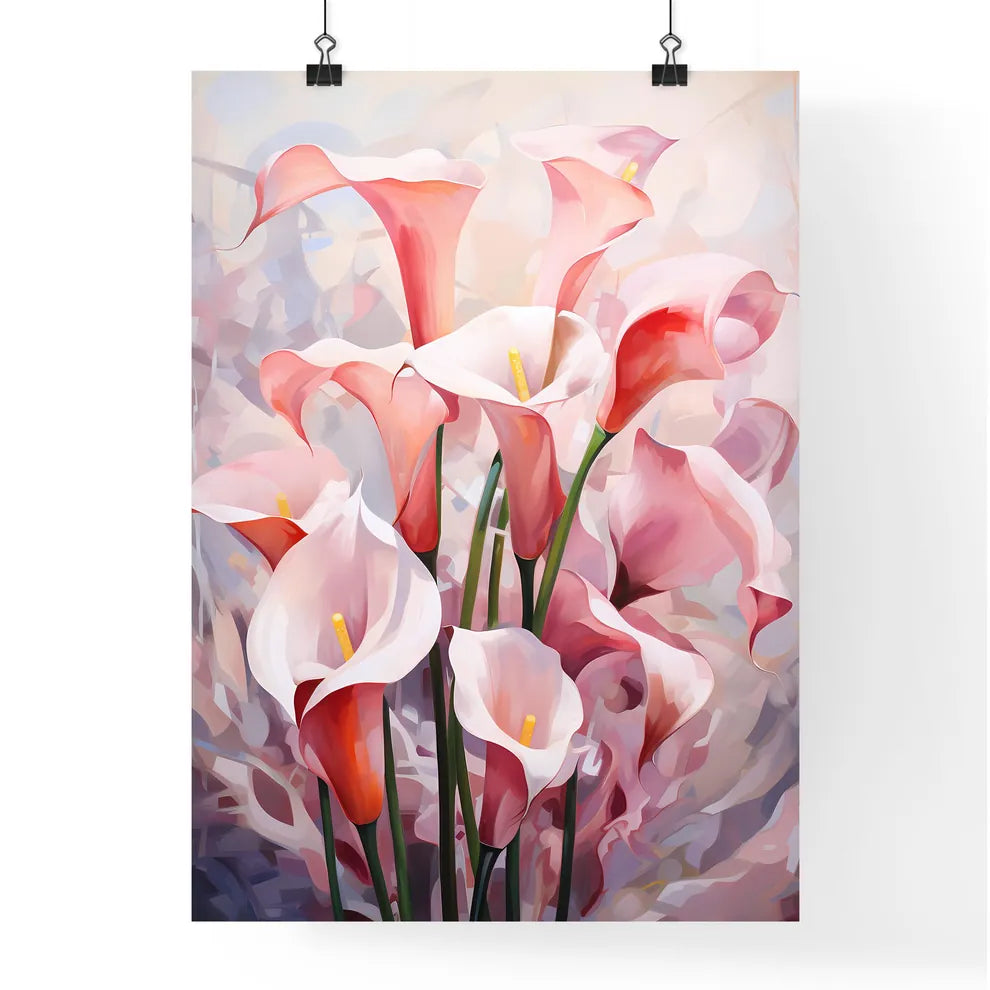 Pink Callas Flowers In Soft Focus For A Roma Poster