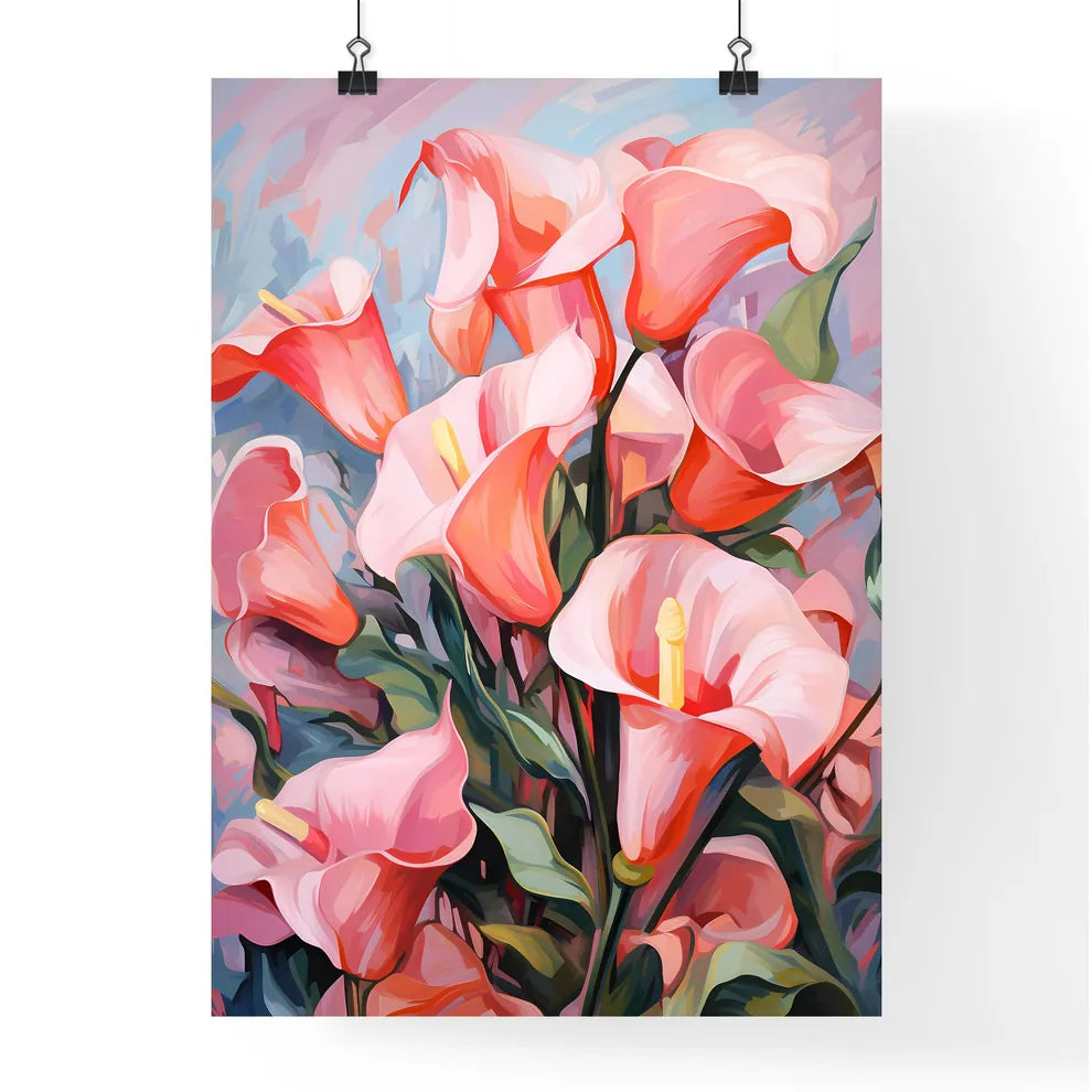 Pink Callas Flowers In Soft Focus For A Roma Poster