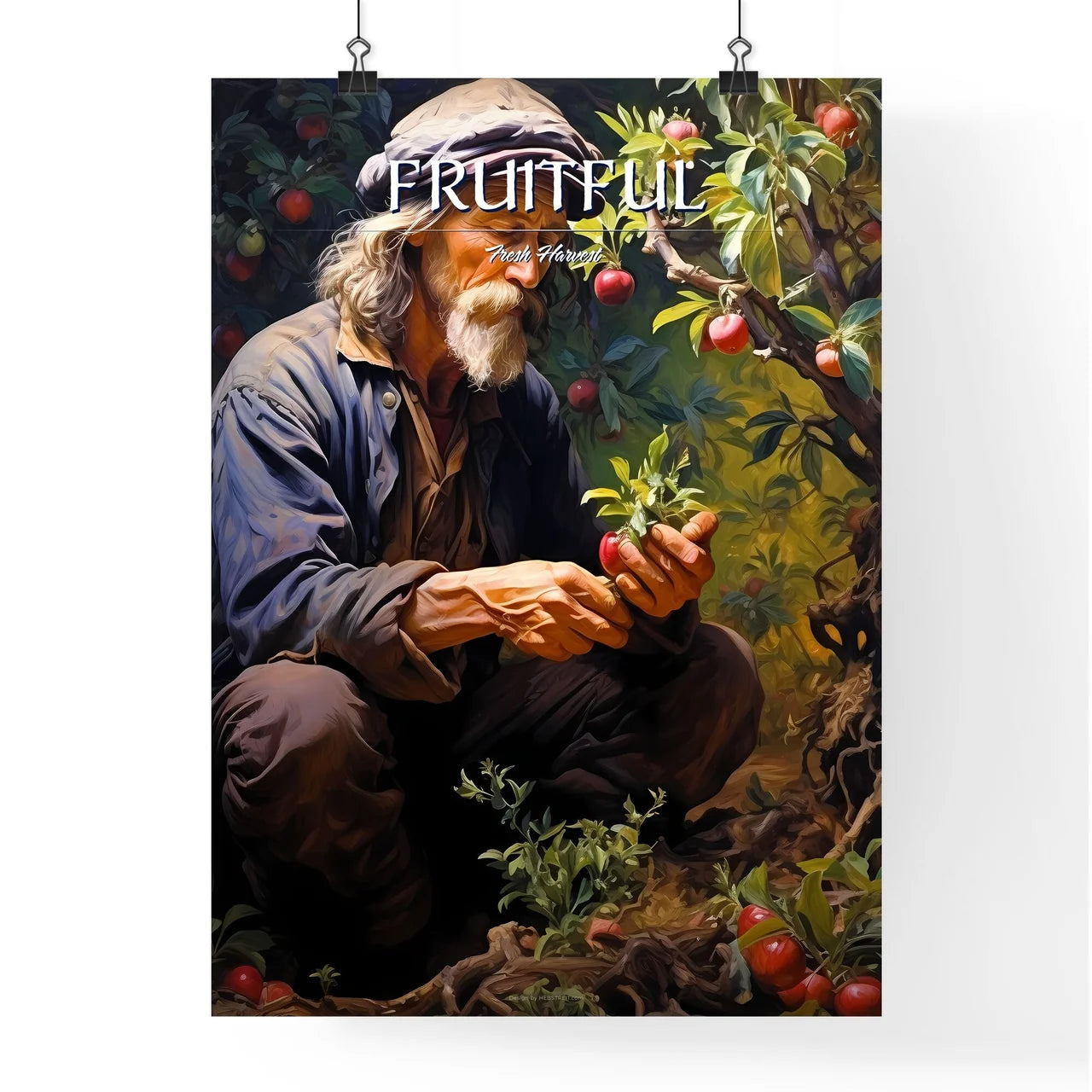 Planting An Apple Tree In The Garden  Poster