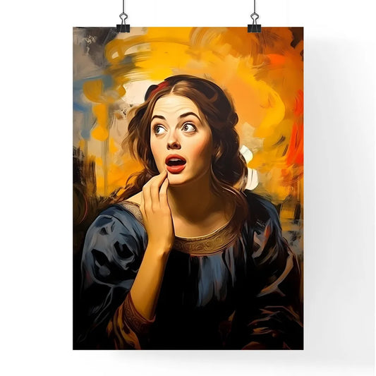 Pop Art Illustration Of Surprised Woman - A  Poster
