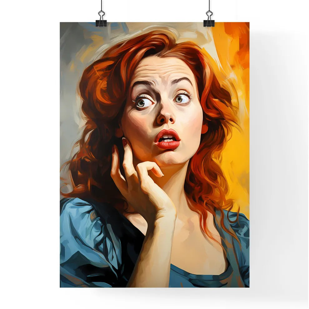 Pop Art Illustration Of Surprised Woman - A  Poster