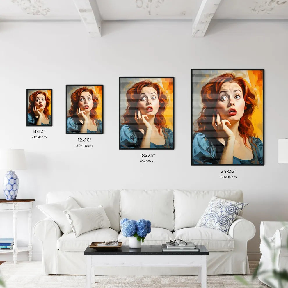 Pop Art Illustration Of Surprised Woman - A  - Kitchen Hangings