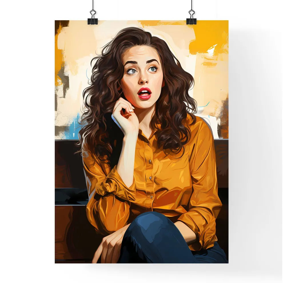 Pop Art Illustration Of Surprised Woman - A  Poster
