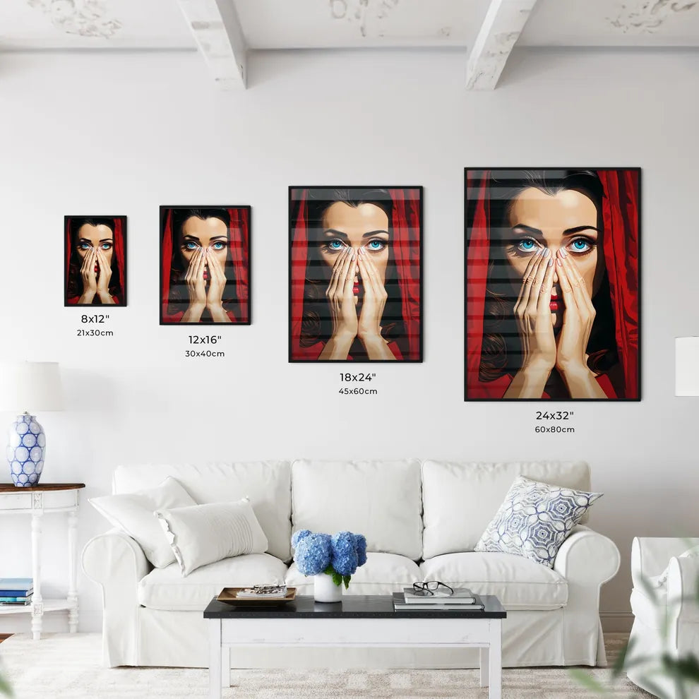 Pop Art Vintage Comic Style Woman With Open  - Kitchen Hangings