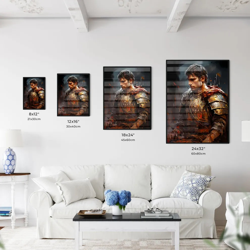 Portrait Of Roman Soldier Praying While - A  - Kitchen Hangings