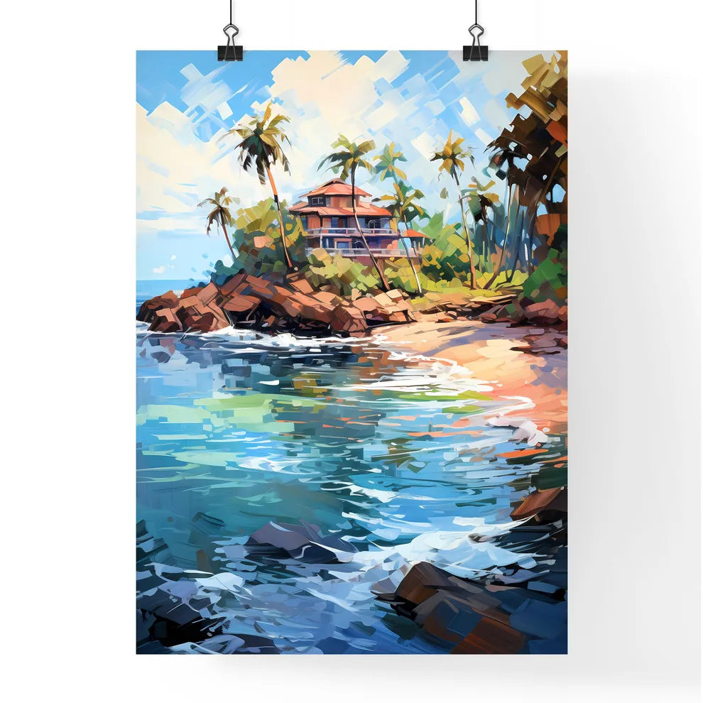 Private Island Surrounded By Sparklings - A  Poster