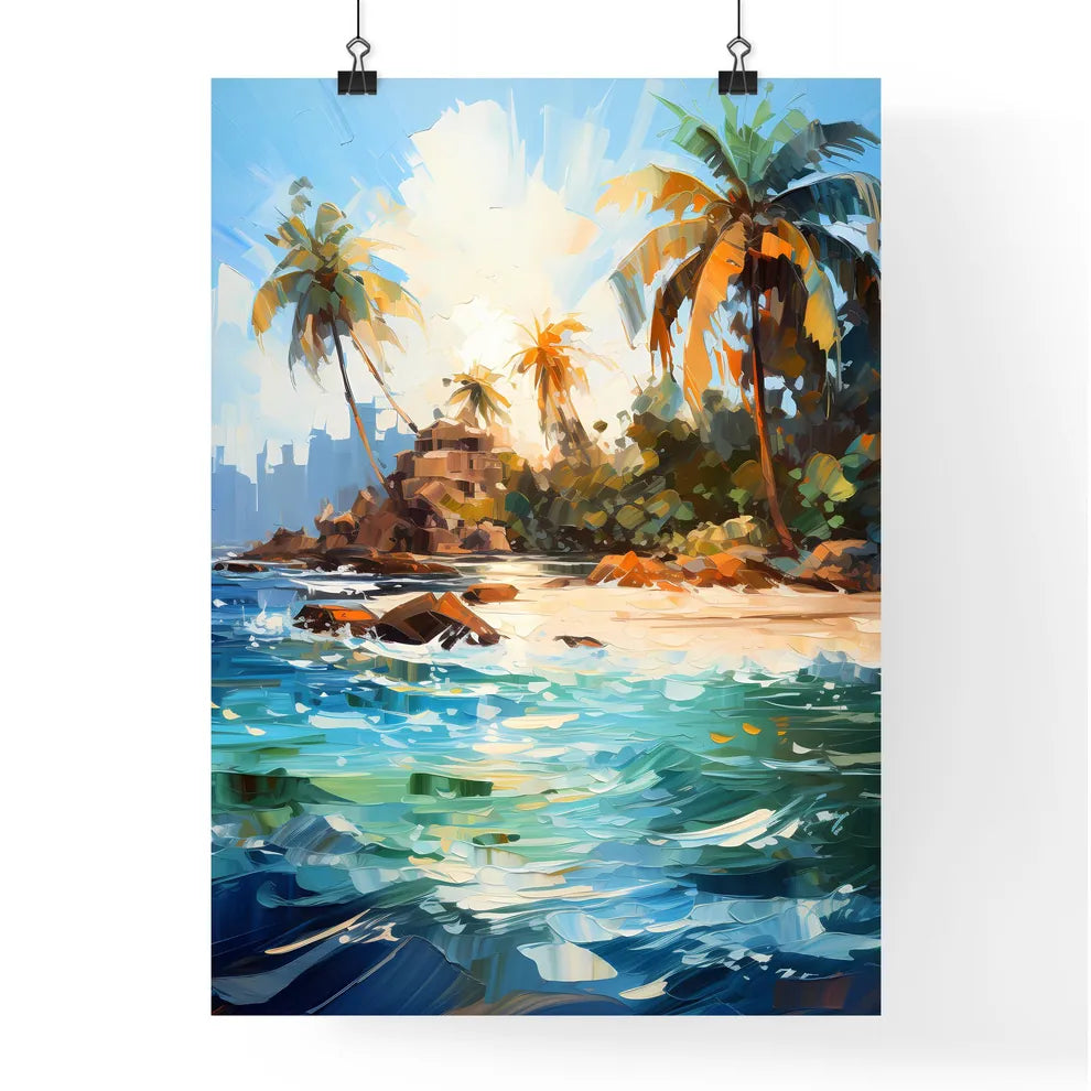 Private Island Surrounded By Sparklings - A  Poster