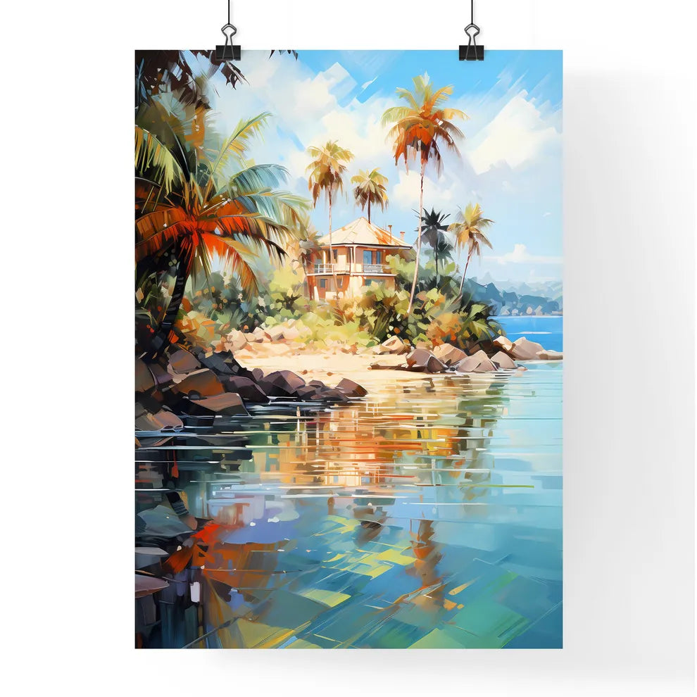 Private Island Surrounded By Sparklings - A  Poster
