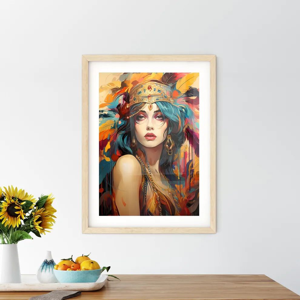 Retro Party Invitation Design With A Flapper Framed Print