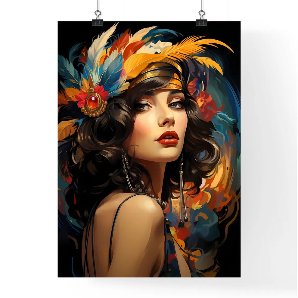 Retro Party Invitation Design With A Flapper Poster