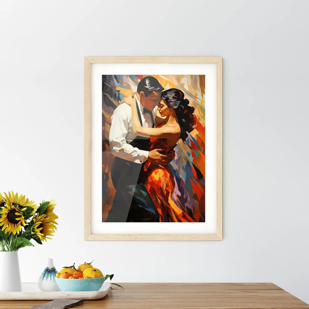 Salsa Dance In The 20S - A Man And Wo Framed Print