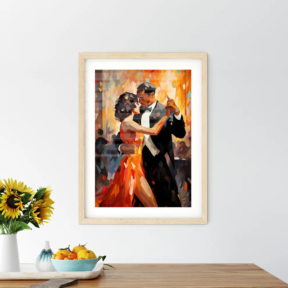 Salsa Dance In The 20S - A Painting O Framed Print