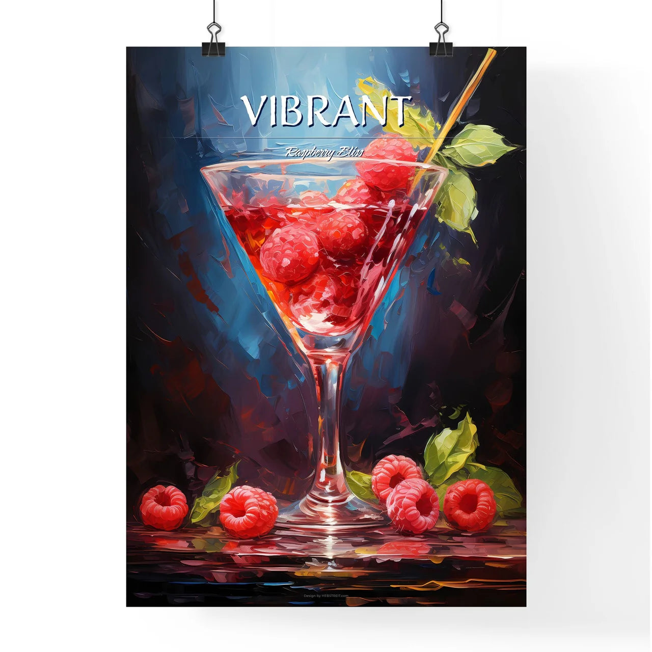 The Raspberry Martini Is A Vibrant Red Cockt Poster