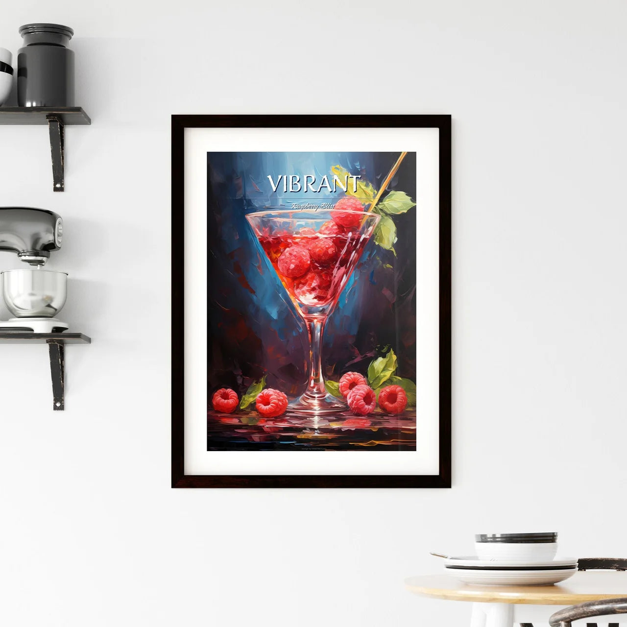 The Raspberry Martini Is A Vibrant Red Cockt Framed Print
