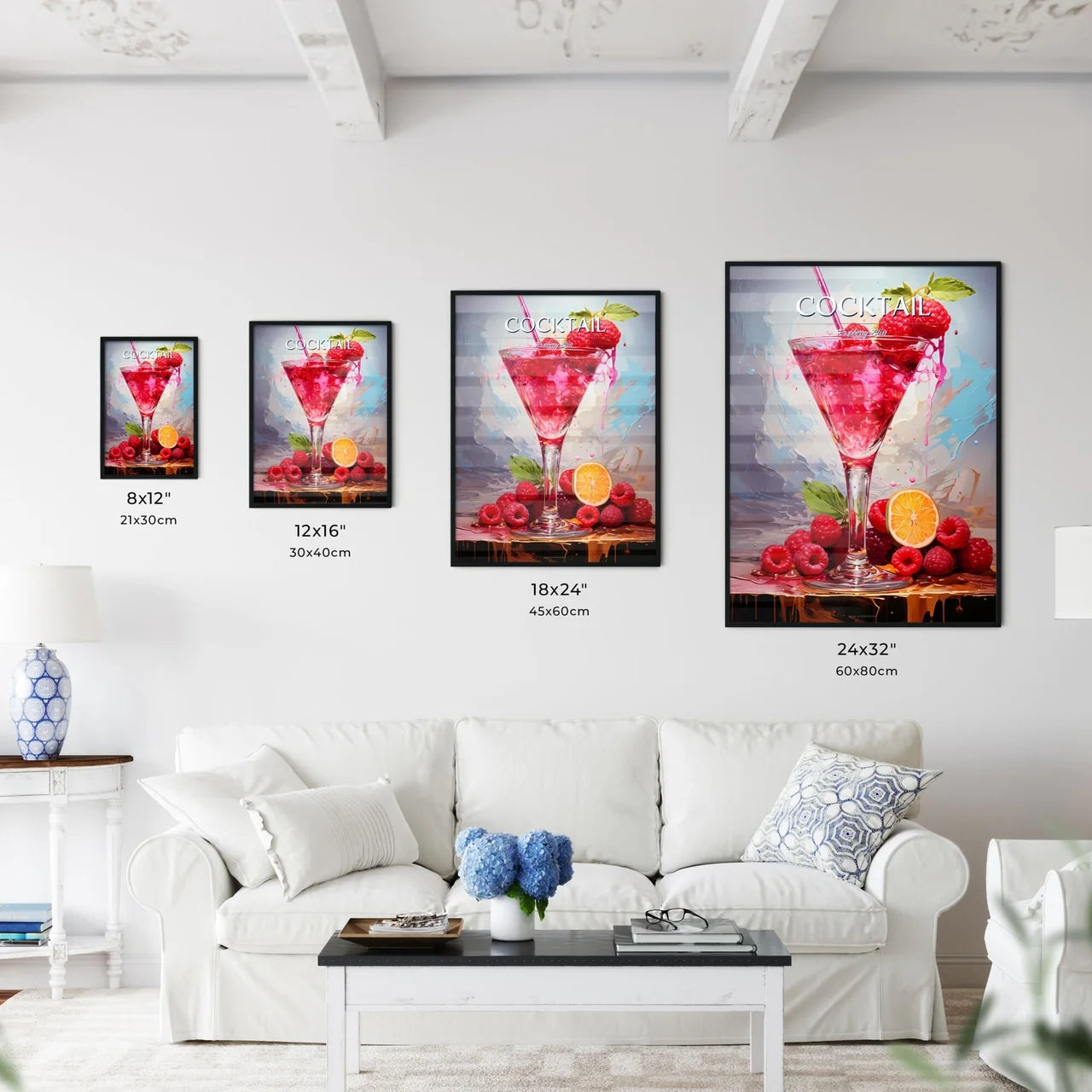 The Raspberry Martini Is A Vibrant Red Cockt - Kitchen Hangings