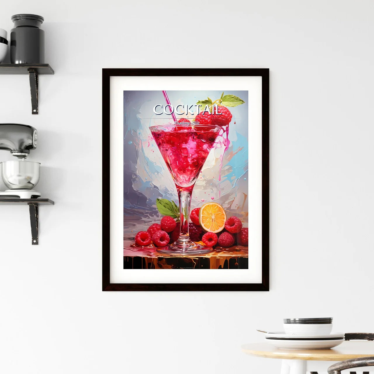 The Raspberry Martini Is A Vibrant Red Cockt Framed Print