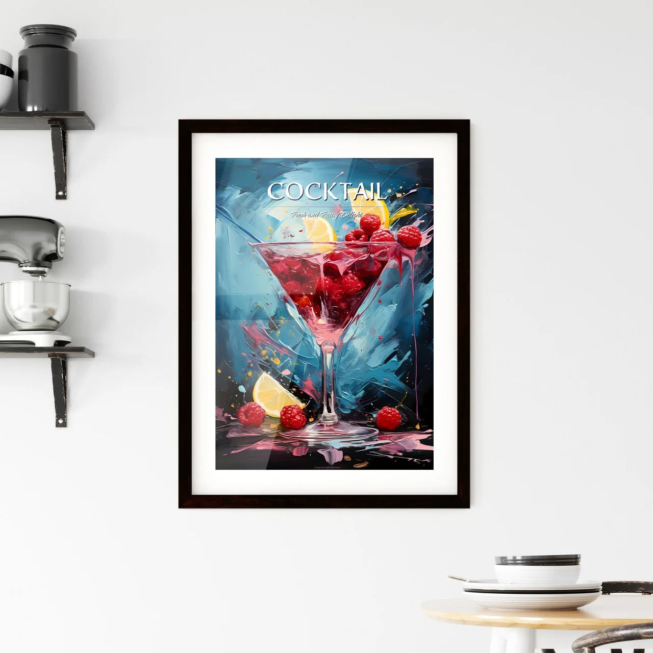 The Raspberry Martini Is A Vibrant Red Cockt Framed Print