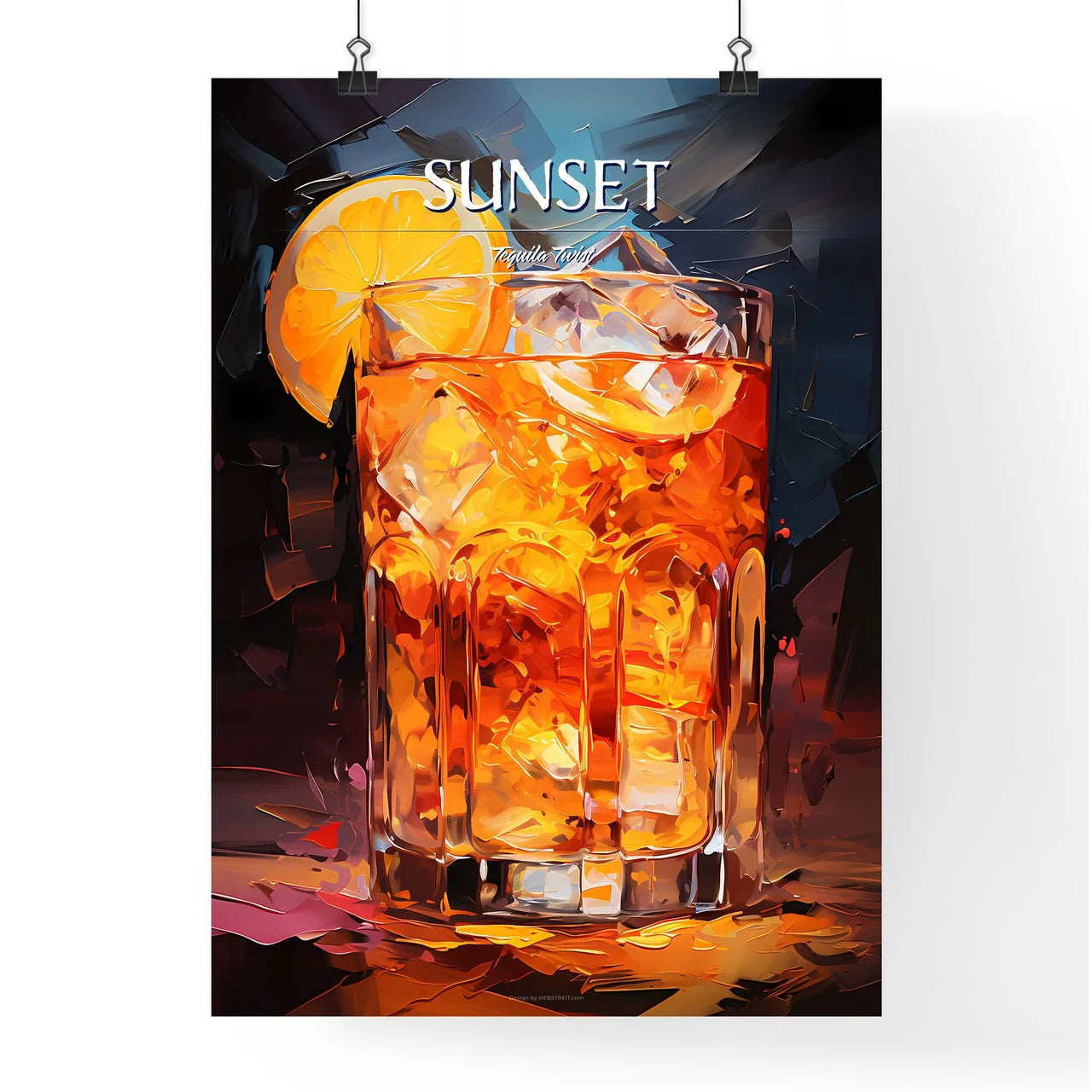 The Tequila Sunrise Is A Cocktail Made Of Te Poster