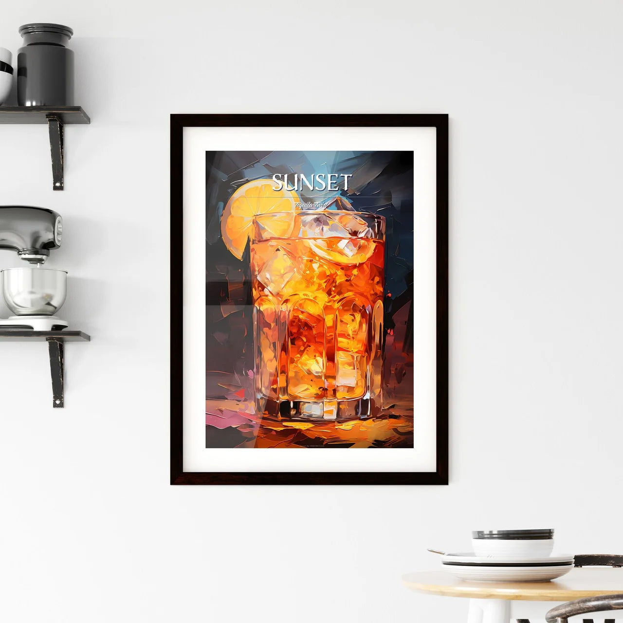 The Tequila Sunrise Is A Cocktail Made Of Te Framed Print