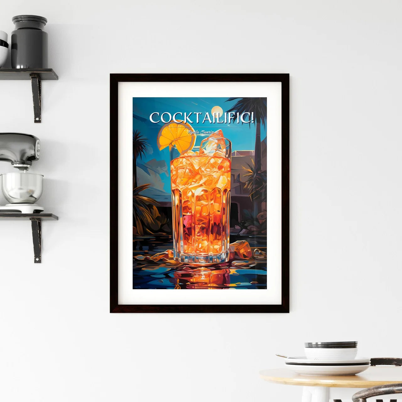 The Tequila Sunrise Is A Cocktail Made Of Te Framed Print