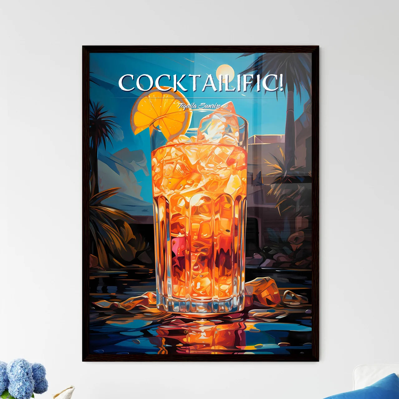 The Tequila Sunrise Is A Cocktail Made Of Te - Framed Art Print