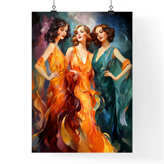 Three Young Beautiful Women Of 1920S - A Gro Poster