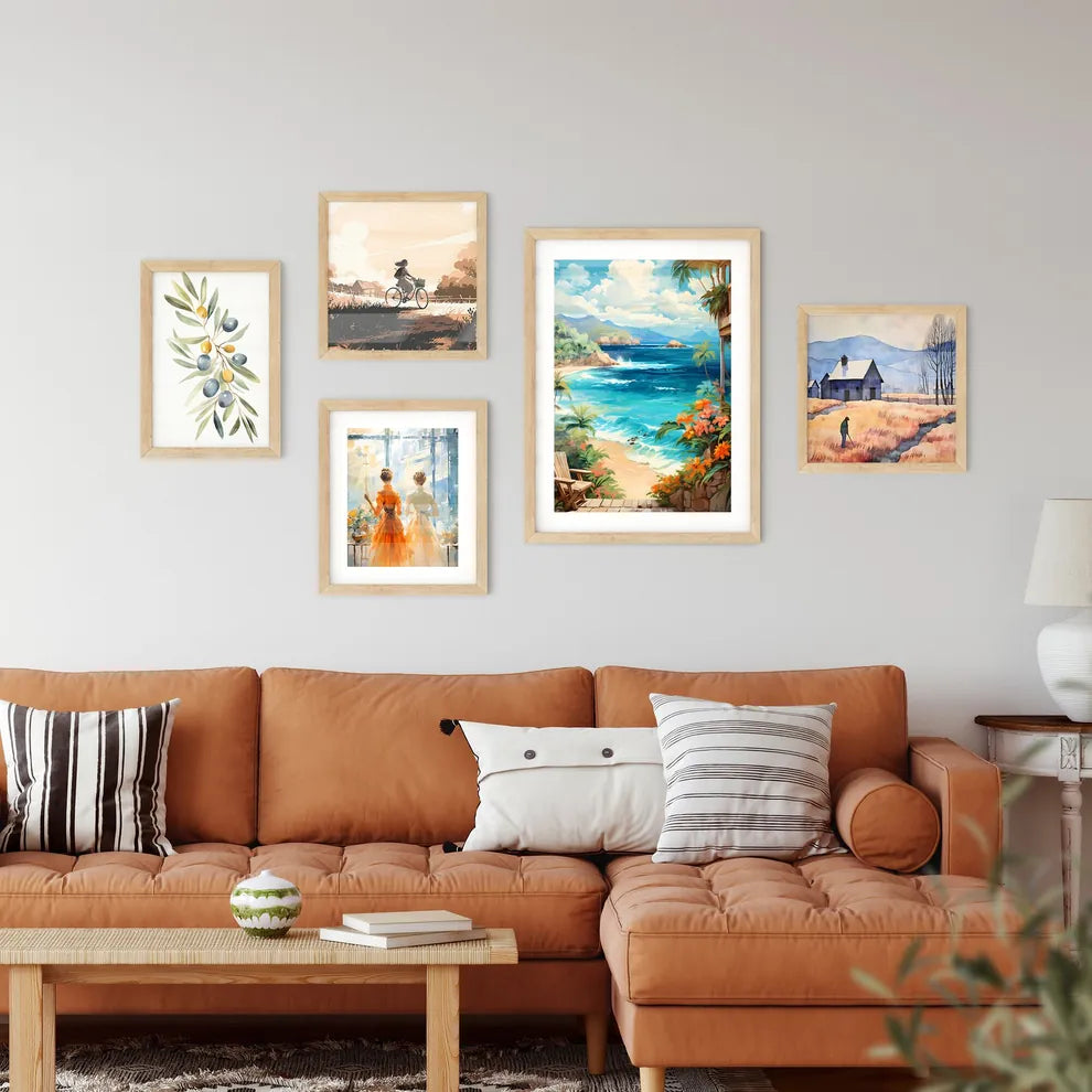 Tropical Island And Sand Beach Exotic Travel Wall Art