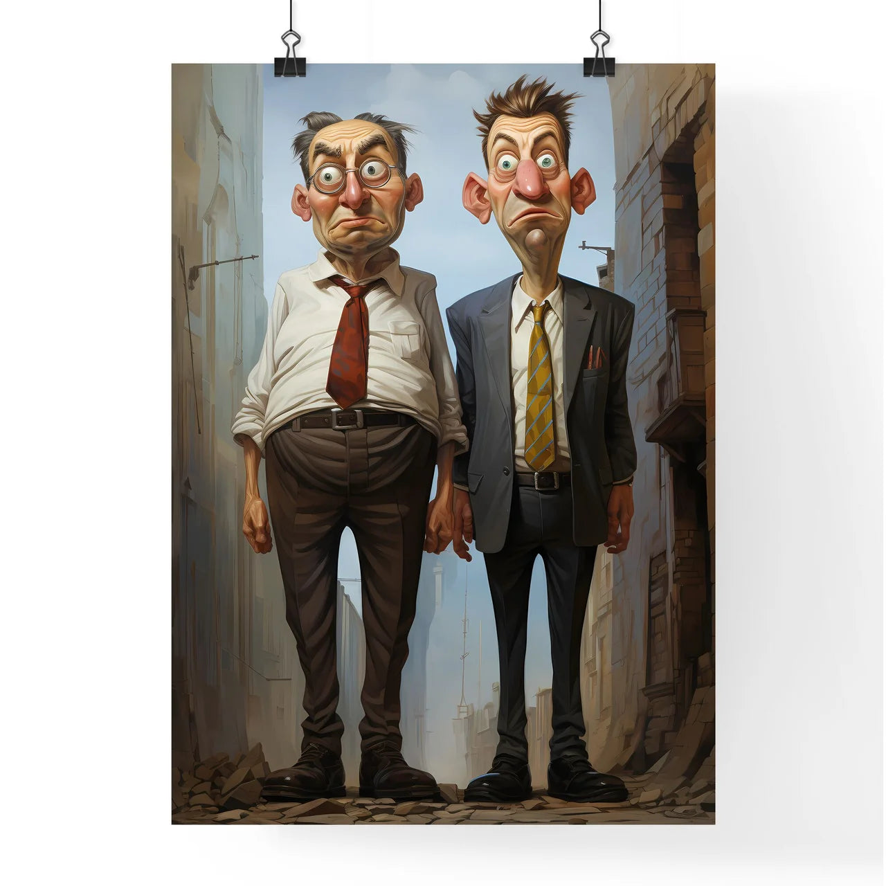 Two Businessman Very Tall - Two Men In S Poster