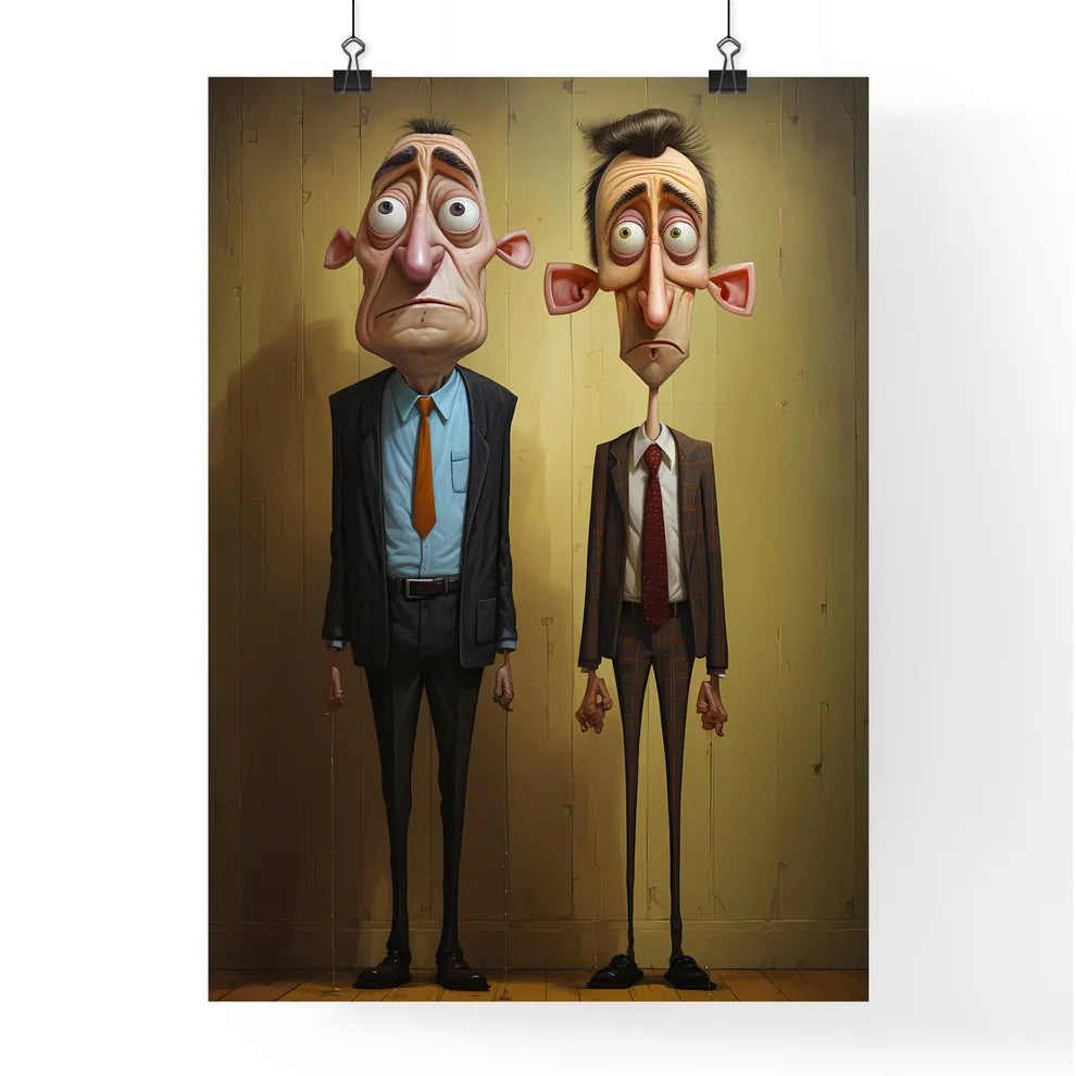 Two Businessman Very Tall - Two Cartoon  Poster