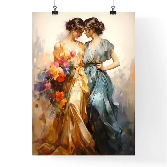 Two Young Beautiful Women Of 1920S - A Paint Poster
