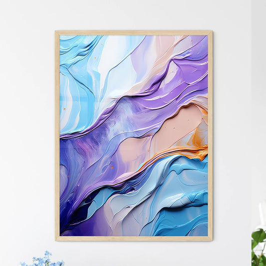Unique Textured Reflective Metallic Abstract - Framed Art Print