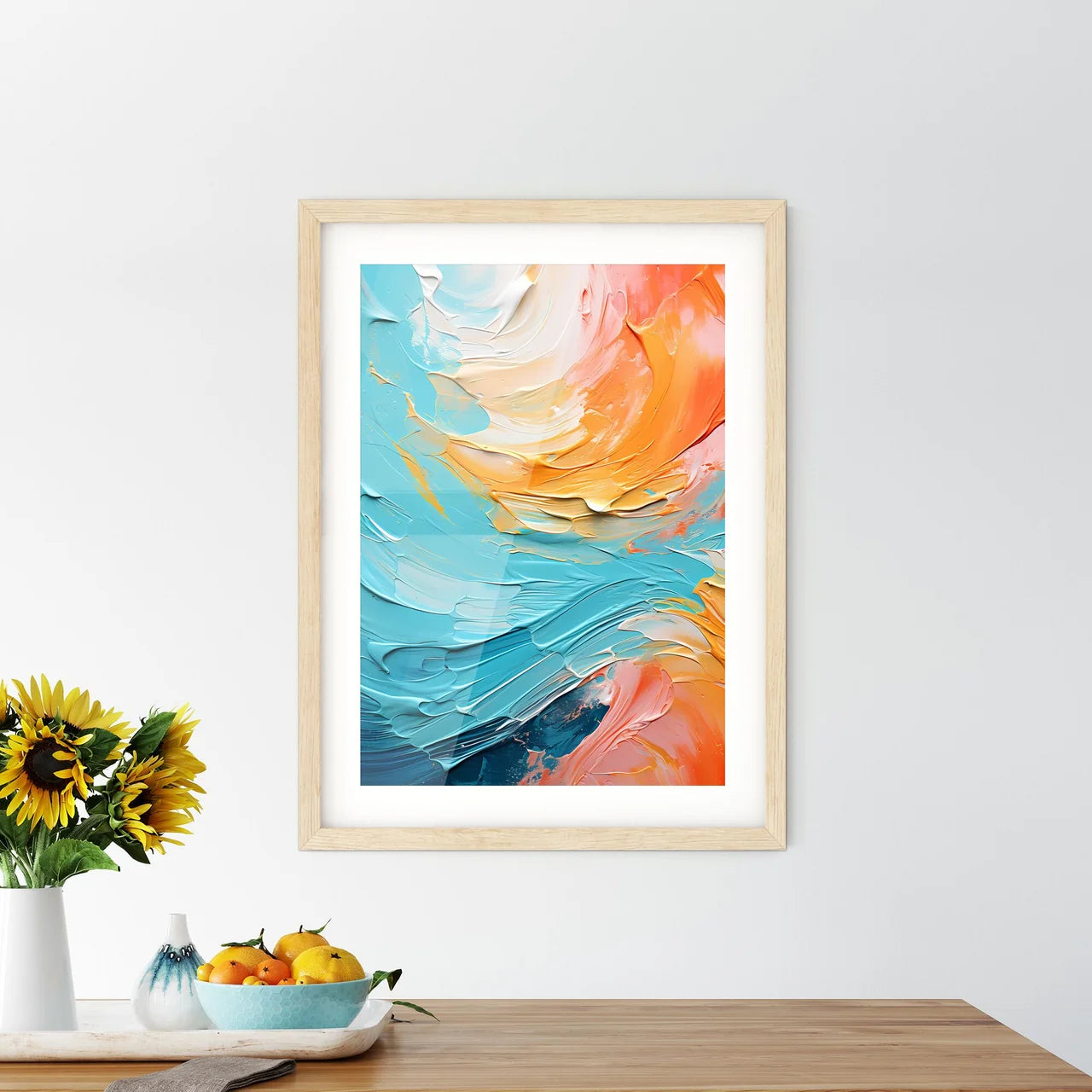 Unique Textured Reflective Metallic Abstract Framed Print