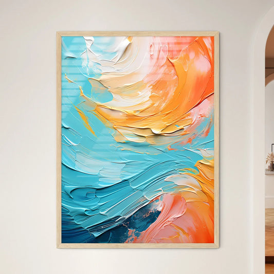 Unique Textured Reflective Metallic Abstract - Framed Art Print