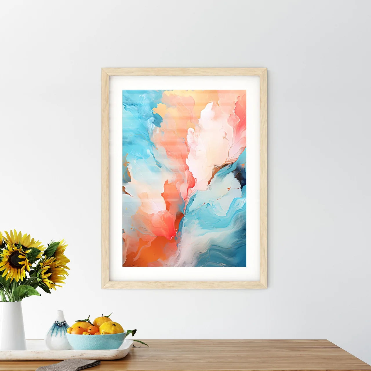 Unique Textured Reflective Metallic Abstract Framed Print