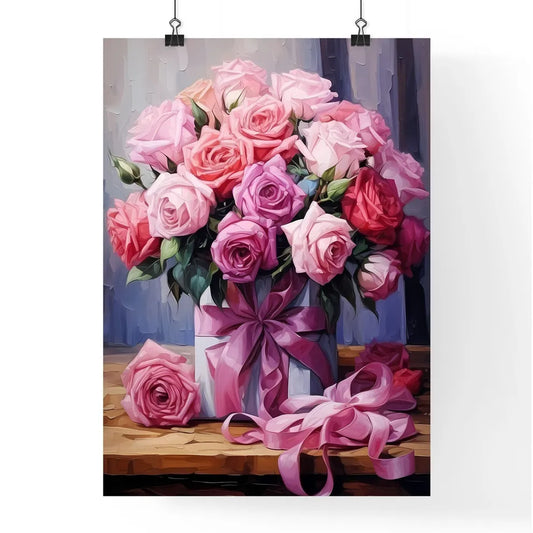 Valentines Day Background With Gift Box Full Poster