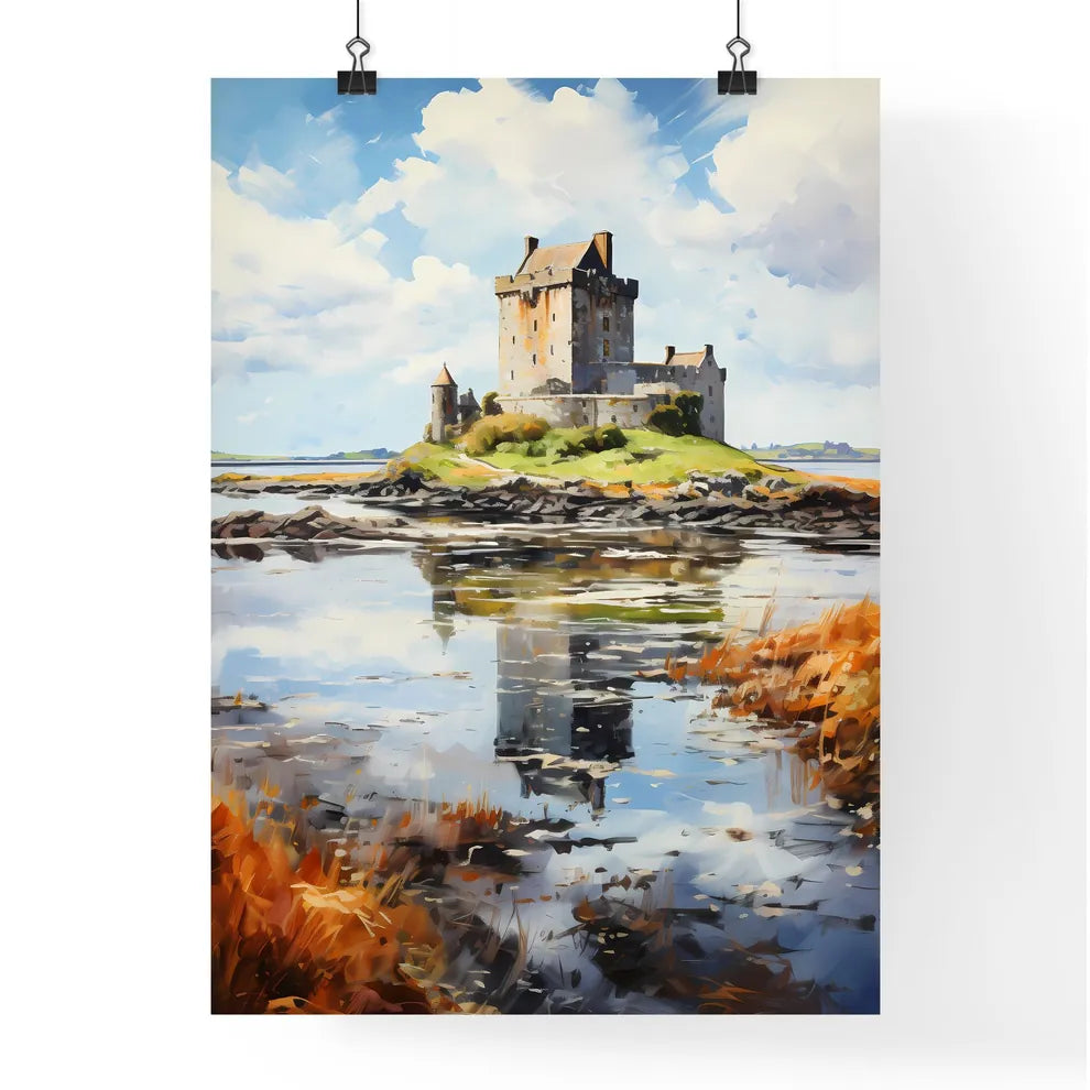View Of The Dunguaire Castle Kinvara Bay Galway - A Castle On An Island Poster