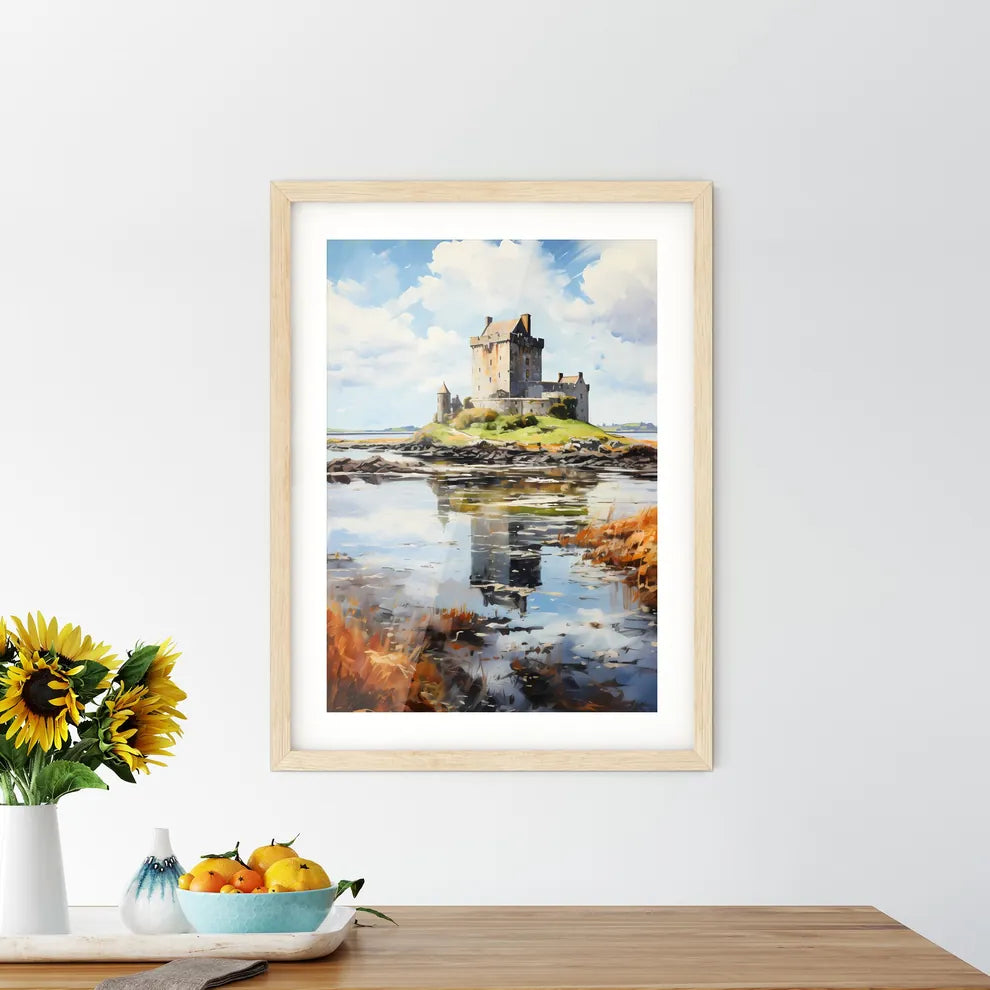 View Of The Dunguaire Castle Kinvara Bay Galway - A Castle On An Island Custom Print