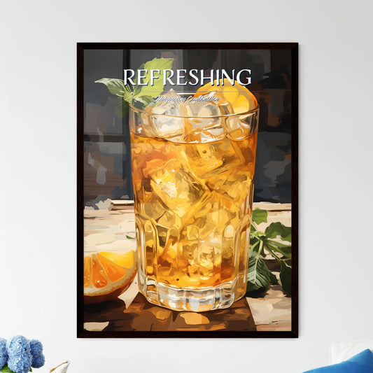 Whiskey Ginger Is An Easy Cocktail - A Glass - Framed Art Print