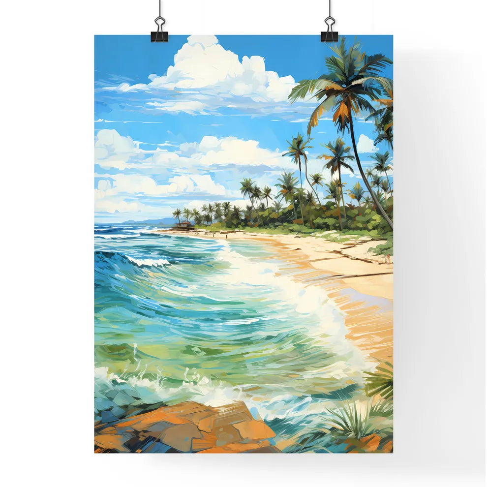 Wide Paradise Beach Panorama Background - A  Poster