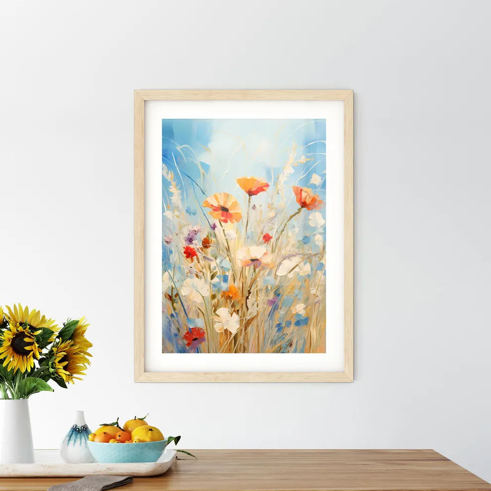 Wild Summer Grasses And Field Flowers - A Pa Framed Print