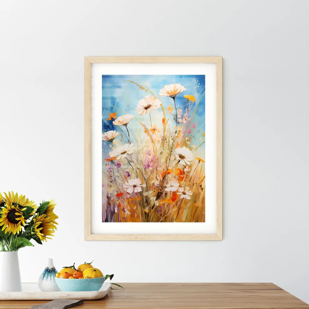 Wild Summer Grasses And Field Flowers - A Pa Framed Print