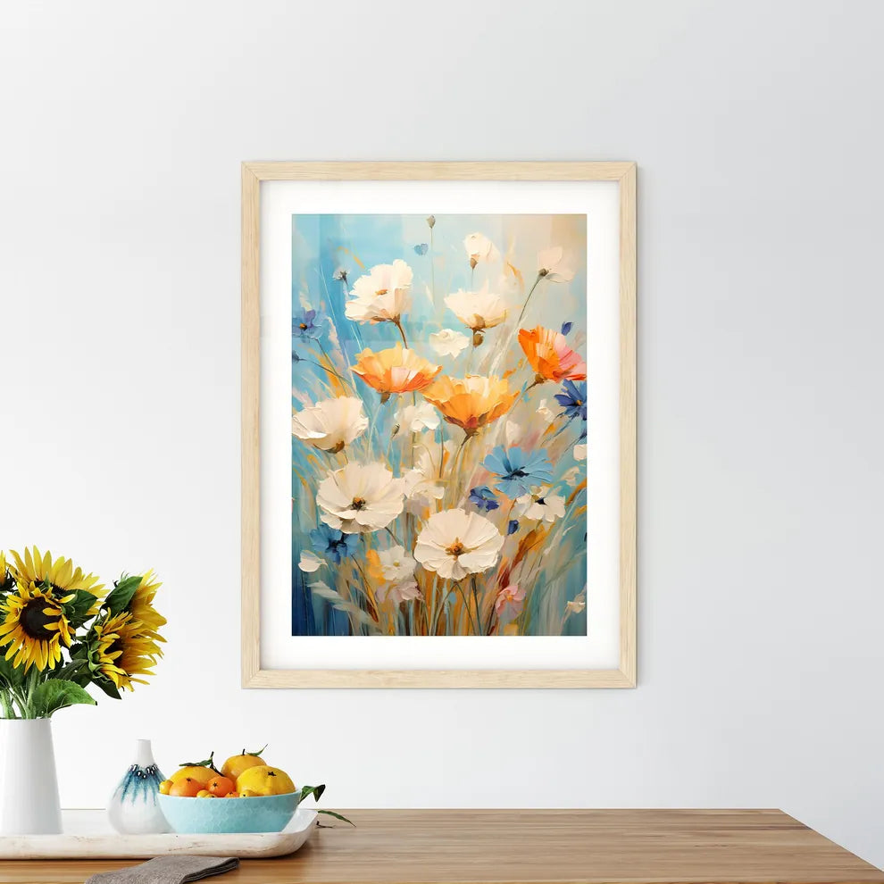 Wild Summer Grasses And Field Flowers - A Pa Framed Print