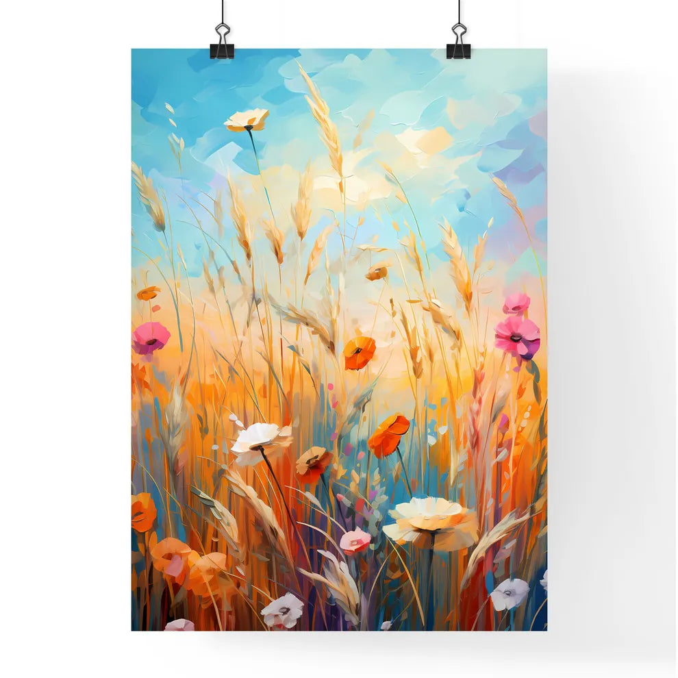 Wild Summer Grasses And Field Flowers - A Pa Poster