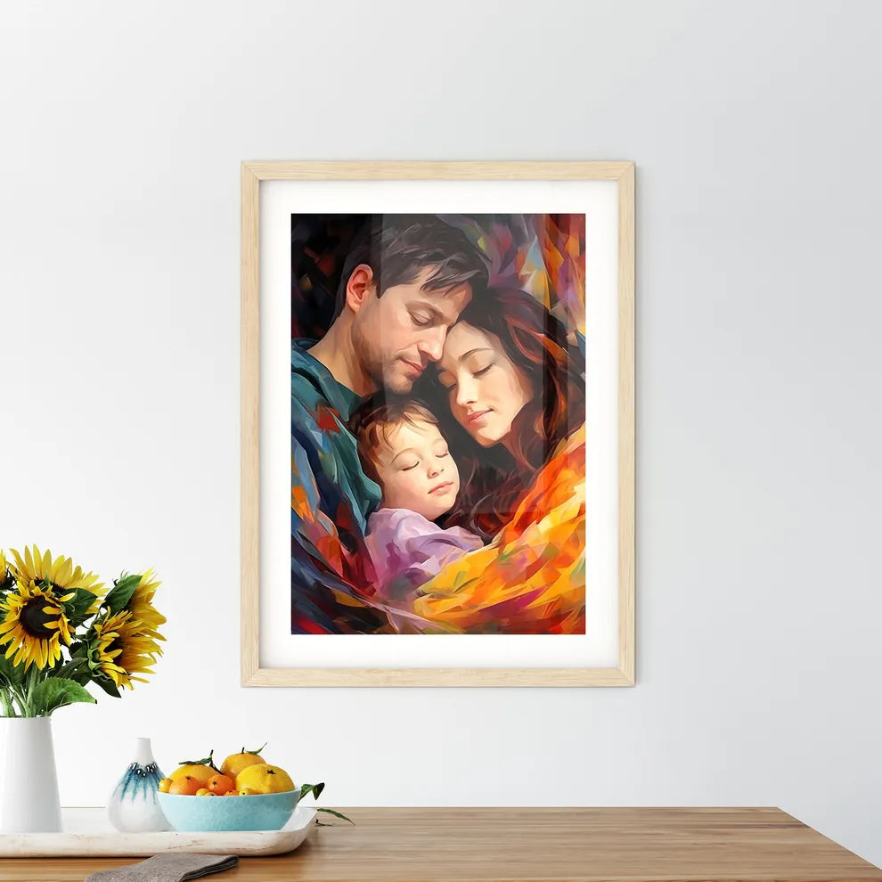 Happy Family Framed Print