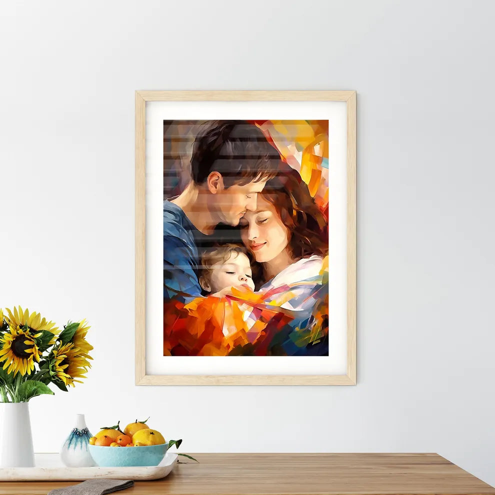 Happy Family Framed Print