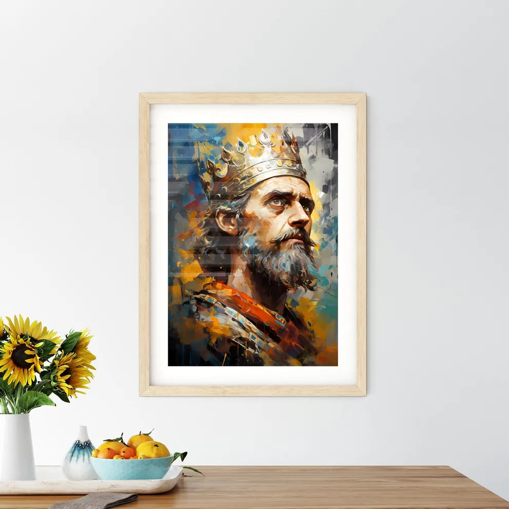 Alfred The Great King Of Wessex - A Painting Framed Print
