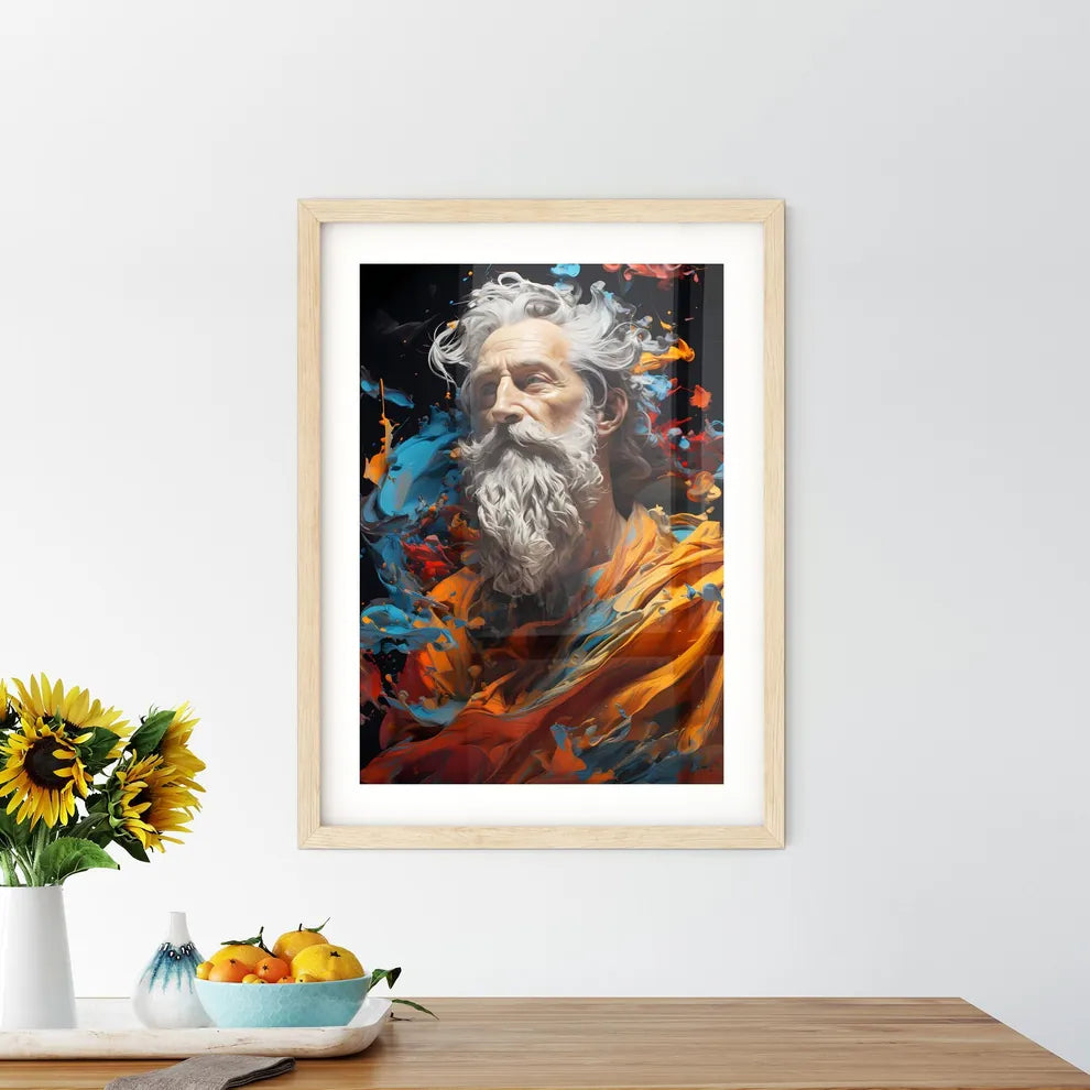 Aristoteles Explains The World - A Man With  Framed Print