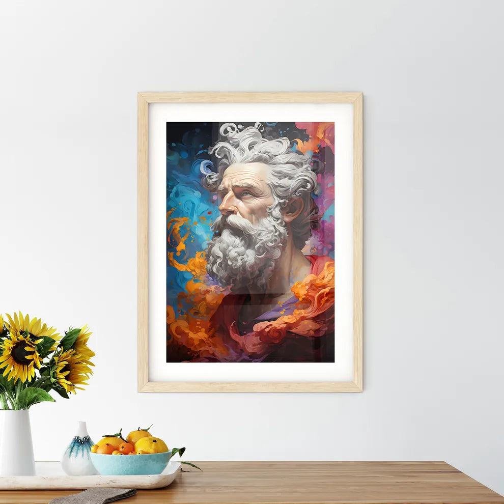 Aristoteles Explains The World - A Painting  Framed Print