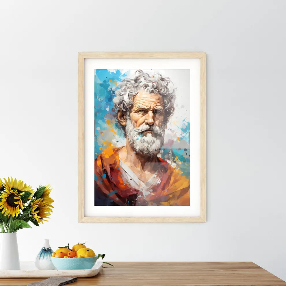 Aristotle Ancient Greek Philosopher - A Pain Framed Print
