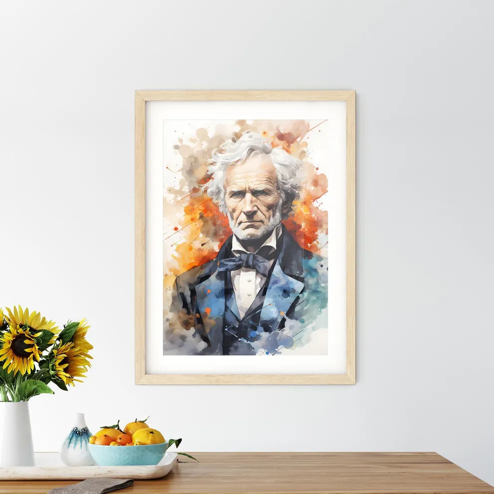 Arthur Schopenhauer German Philosopher - A P Framed Print